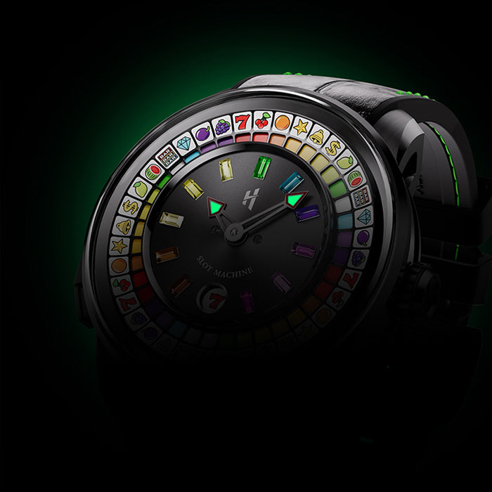 Casino Series Black Slots Machine Limited Edition Automatic Watch