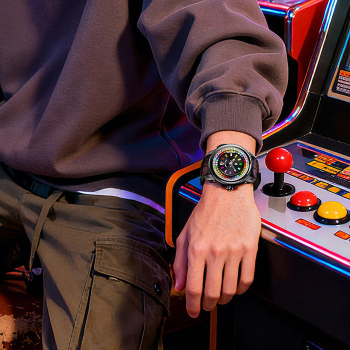 Casino Series Black Slots Machine Limited Edition Automatic Watch
