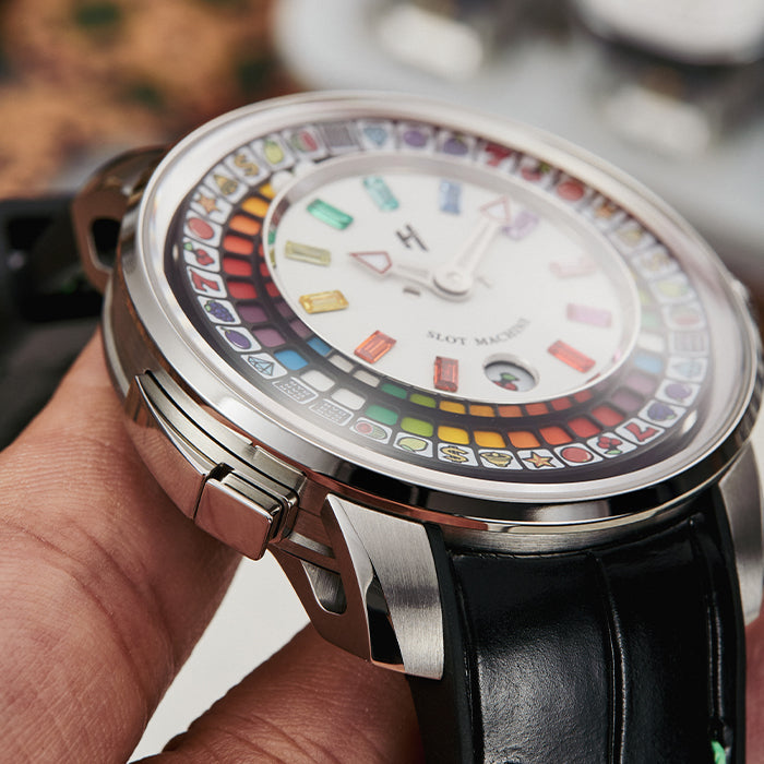 Casino Series Silver Slots Machine Limited Edition Automatic Watch