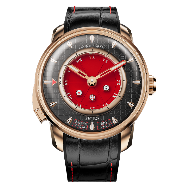 Casino Series Red Rose Gold Sic Bo Automaton Watch