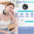 Intelligent Neck Massager with Heat,Neckology Electric Pulse Neck Massage for Pain Relief,3 Modes 15 Levels Deep Tissue Neck Massager with Cordless Gift for Dad Mon Women Men