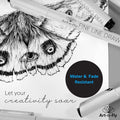 Micro Pen Set - 6 Assorted Sizes - Black Ink Fineliner Pens | Waterproof, No Bleed & Quick-Dry Fine Point Pen with Japanese Archival Pigment Ink for Drawing, Sketching, Manga, Illustration