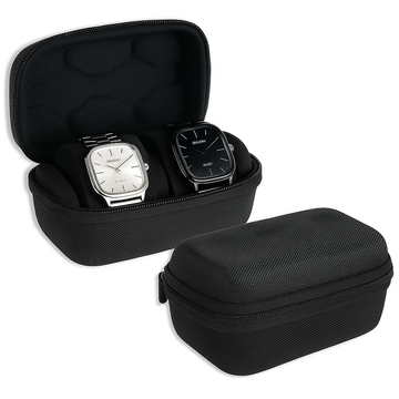 Soporte para relojes con 2 ranuras, negro