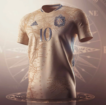 Special jersey with Argentina’s golden map.